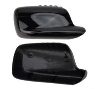 Gloss Black Mirror Cover Cap Pair for pour bmw E46 pour e65 Gloss | High-gloss black finish, ABS plastic construction, direct OEM replacement, fits left and right sides