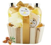 GLOSS ! Coffret Bain Argan - Soin & Relaxation - Parfum Argan - Idée Cadeau Nature - Bois