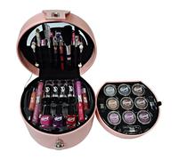 Gloss! | Coffret Beauté Femme | Coffret Cadeau Femme|Cadeaux Noël | Mallette de Maquillage 35 Pièces 8 g Glam's Rose | Coffret Maquillage