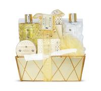 GLOSS ! Coffret Cadeau Femme LUXURY GOLD - Vanille & Tilleul - Panier Beauté, Soin & Bien-Être - Cadeau Original Femme, Anniversaire - Cadeaux Noël, Maîtresse - COFFRET