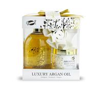 GLoss - Coffret De Bain Pour Femme incluant une éponge EVA - Collection Luxury Argan Oil - Huile Argan