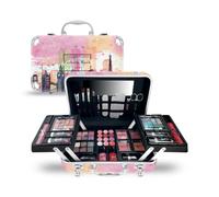 GLOSS! | Coffret Beauté Femme | Coffret Cadeau Femme|Cadeaux Noël | Palette de Maquillage PARIS XL | 60 pièces : Blush, Fard à Paupières, Rouge à Lèvres, Vernis à Ongles | Mallette Rangement