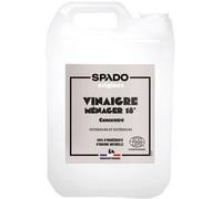 SPADO Origines - Vinaigre blanc 18° - Détartre et fait briller - Formule ultra concentrée et naturelle - Sans parfum - Contact alimentaire - ECOCERT - 5L - Fabrication Française