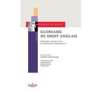 Glossaire De Droit Anglais - Méthode, Traduction Et Approche Comparative