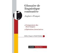 Glossaire De Linguistique Contrastive Anglais-Français