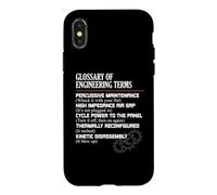 Glossaire des Termes d'ingénierie : définitions Amusantes d'ingénieur Coque pour iPhone X/XS