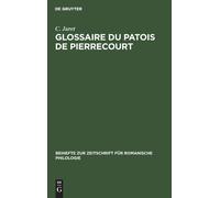 Glossaire Du Patois De Pierrecourt