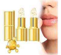 Glossan Lipstick, Transferproof Color Changing Lipstick, Gold Foil Moisturizing Glossy Shine Lip Gloss, Ph Color Changing Lipsticks,Long Lasting 24 Hours Temperature Change Moisturizer for Women (2)