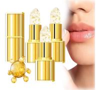Glossan Lipstick, Transferproof Color Changing Lipstick, Gold Foil Moisturizing Glossy Shine Lip Gloss, Ph Color Changing Lipsticks,Long Lasting 24 Hours Temperature Change Moisturizer for Women (3)