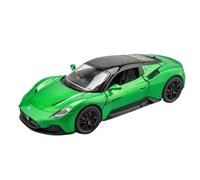Glossiness Voiture Miniature Maserati en Alliage à l'échelle 1:24, en métal moulé sous Pression, Jouet de Collection Haute fidélité avec Effets Lumineux et sonores.(Green)