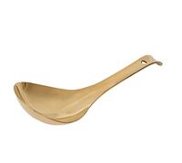 Glossy Thickened Brass Gold Serving Spoon, Heavy Duty Kitchen Soup Ladle, Large Mirror Polished Dinner Spoon with Comfortable Grip for Home Restaurant Buffet Cooking (L(13x7x2.6cm/5.1x2.8x1in))