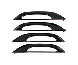 Glossys Lot de 4 enjoliveurs de poignée de porte en ABS noir compatibles avec le modèle 3 et le modèle ys 2017-2023