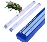 Glostars T8 F10W BL Tubes de Remplacement UV pour Insecticide Électrique, Tube Luminescent 34,5 cm Blacklight pour Piège à Moustiques/Mouches 20W - Lot de 2