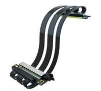 GLOTRENDS Double Inversé PCIE 5.0 Câble Riser pour Carte mère Mini-ITX (170 x 170 mm), Compatible avec les GPU RTX5090(Ti) et RX9070(XT), longueur 185 mm，Couleur Noire