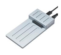 GLOTRENDS H7 Station d'accueil Plat 10Gbps USB-C vers SSD/HDD 2.5 Pouces U.2/U.3 & SATA, Contrôleur RTL 9210C, Corps en Alliage d'Aluminium, Câbles USB C vers C et C vers A