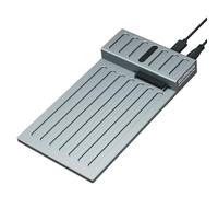 GLOTRENDS H9 Station d'accueil Plat 20Gbps USB-C vers SSD/HDD 2.5/3.5 Pouces U.2/U.3 & SATA, Contrôleur RTL 9220, Corps en Alliage d'Aluminium, Câbles USB C vers C et C vers A
