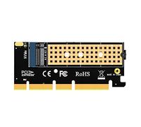 GLOTRENDS PA05 Adaptateur M.2 NVMe vers PCIe 4.0 X4, sans Support pour boîtier Compact ou boîtier Haut 2U, pour 2280/2260/2242/2230 M.2 NVMe SSD