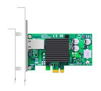 GLOTRENDS ST7225 Carte Réseau PoE+ avec Fonction AVB/TSN, Port Réseau RJ45 Ethernet Gigabit, Interface PCIE 2.1 X1, Support Standard & Bas Profil