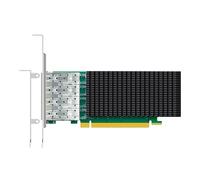 GLOTRENDS ST7342 Carte Réseau Ethernet 4 Ports 25G SFP28 avec Contrôleur Intel E810-CAM1, Interface PCIE 4.0 X16, Compatible avec Windows 11/10/Windows Server/Linux/RHEL/SLES/Ubuntu/Debian/Freebsd