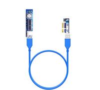 GLOTRENDS UEX101 600mm PCIe 3.0 X1 Riser Cable pour Carte PCIe WiFi, Carte PCIe M.2, Carte Firewire, Carte PCIe USB, Carte Son, etc.