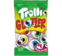 Glotzer 4er - 4 yeux dans 1 sachet - Des Yeux Terrifiants et Délicieusement Acidulés avec une Fête Acidulée à l'Intérieur, parfaite pour les aventuriers du goût - Compatible avec Trolli - 75g