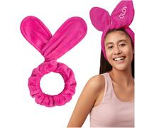 Glov Bandeau Cheveux Femme Maquillage Élastique avec Oreilles de Lapin Accessoire Chic pour Fille Confort Optimal pour Soins de Peau et Maquillage