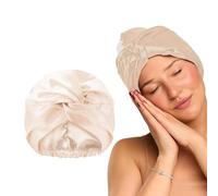 GLOV Bonnet Anti Frisottis Satin Double Couche Cheveux Nuit Bouclés Soin