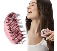 Glov Brosse Démêlante Ergonomique Légère en Bioplastique Paille de Blé Design Compact Pratique pour Cheveux Sains Voyage Glisse Douce Durable