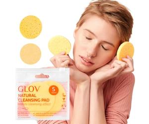 Glov Coussinets Nettoyants Biodégradables Réutilisables - 5 Pack Démaquillage Naturel Exfoliation Douce Nettoyage en Profondeur Sans Germes Zéro Déchet Accessoires Spa Écologiques