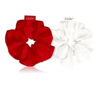 GLOV Satin Scrunchies S élastiques à cheveux Red/Beige 2 pcs