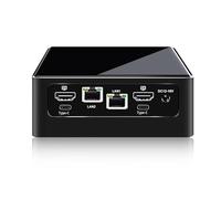 Glovary 13th Gen Mini PC U300 (5C6T, up to 4.4GHz), DDR5 8GB RAM 128GB NVMe SSD (PCIe4.0 x 4), Home Office Micro Desktop Computer, 2 x i226V 2.5GbE LAN, 2HD + 2USB-C 4 Display, USB3.2, WiFi6, BT5.2