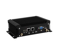 Glovary Fanless Industrial Mini PC, Core i3 8130U Embedded Box Computer, Rugged Win 11 Linux Home Server, 8GB RAM 128GB NVMe SSD, 4K HD, 2 x Gigabit LAN, 2 x COM, 8USB Port, WiFi, BT