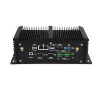Glovary Fanless Industrial Mini PC, Core i7 7500U Embedded Box Computer, Rugged Win 11 Linux Server, 16GB RAM 512GB SSD, 4K HD, 2 x Gigabit LAN, 2 x COM, GPIO, 8USB Port, WiFi, BT, SIM