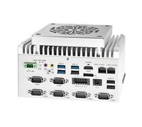 Glovary Fanless Mini PC i7 1255U (10C12T, up to 4.7GHz), 2 x i210AT Gigabit LAN, Linux Industrial Computer Din Rail, 16GB RAM 512GB NVMe SSD, 6 x RS232 COM, 8 Pin GPIO, USB3.2, 9-36V Auto Power on