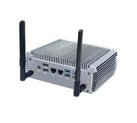 Glovary Fanless Mini PC Ryzen 7 7730U 8 Core, Dual LAN Micro Desktop Computer, DDR4 8GB RAM 512GB NVMe SSD, Home Office Server, 2HD, Radeon Graphics, WiFi6, BT5.2