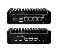 Glovary Firewall Mini PC N150 (N100 Upgrade), DDR5 8GB RAM 256GB NVMe SSD, 4 x 2.5GbE i226V LAN, Micro Fanless Appliance, Routeur Hardware, AES-NI, OPNsense, 8USB Port, TF Card Slot