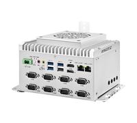 Glovary Industrial Mini PC i5 1235U (10C12T, up to 4.4GHz), 2 x i210AT Gigabit LAN Mini Industriel Computer, 8GB RAM 256GB SSD, 8 x RS232/485 COM, 3USB3.2, 9-36V Auto Power on, Ordinateur Rail DIN