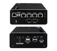Glovary Micro Firewall Appliance 13th Gen U300E, Dual 10GbE 82599ES SFP+ Mini PC Router, 4 x 2.5GbE LAN Home Server, DDR5 32GB RAM 1TB SSD, USB-C 10Gbit, OPNsense Hardware