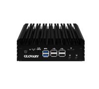 Glovary Micro Firewall Appliance Quad Core N100, 4 x i226V 2.5GbE LAN, Fanless Mini PC Router Hardware, DDR5 32GB RAM 1TB SSD, AES-NI, OPNsense, HD, DP, 8USB Port, TF Card Slot