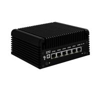 Glovary Micro Firewall Appliance Quad Core N100, 6 x i226V 2.5GbE LAN, DDR5 8GB RAM 512GB NVMe SSD, Fanless Mini PC Router Computer, AES-NI, OPNsense, 2HD, TypeC Port, TF Card Slot