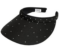 Glove It Black Bling Slide on Visor Spirale Femme, Visière Noire à Enfiler, Taille Unique