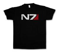 Glove Spa N7 Normandy Logo T Shirt Mass Commander Shepard Cerberus Pc Game Effect T Shirt Black M