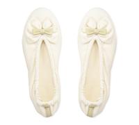 GLOVE STORY Chaussons Ballerines d’Intérieur Femme en Velours avec Semelle en Cuir Souple - Matière Douce et Confortable - Ballerines Chaussons Femme Doux - Fabrication Artisanale (Rayures M)