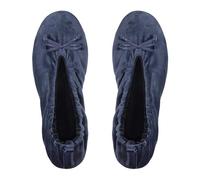 GLOVE STORY Chaussons Femme en Velours - Faits Main - Pantoufles Hiver Ultra Douces et Chaudes avec Semelle en Cuir, Confort Premium l’Intérieur - Fabriqués Artisanalement