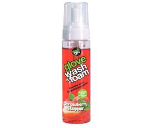 Gloveglu Bouchon à la fraise, lavage et mousse pour gants de gardien de but, parfum fraise, 200 ml