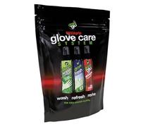 gloveglu MEGAgrip Système d'entretien des gants, Ensemble de gardien de but en 3 étapes, Gloveglu MEGAgrip, Lavage et préparation des gants, Glove Fresh, 3 x 120 ml de sprays pour gants