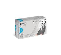Glovely Lot de 100 gants en nitrile noirs non poudrés à haute résistance Taille XS