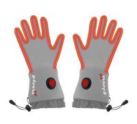 GLOVII GLG Gants Chauffants Universels & Étui Pratique|Chauffe-Mains Électriques Pour Hommes Et Femmes Avec Batterie Rechargeable Li-Poly Et Poche|Fait De Fibres De Carbone, 95% Polyester|Gris, XXS-XS