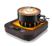 Glovios Chauffe Tasse,Chauffe Café de Bureau,avec 4 Réglages Température, avec Durée 2-8 Heures,Fonction D'arrêt Automatique Après 8 Heures,pour Chauffer Le Café/Le Lait/Le Cacao/Bougies