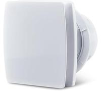 Glovios Extracteur d'air 100mm, Ventilateur de Salle de Bain Silencieux Blanc au Plafond et Montage Mural avec Clapet Anti-Retour pour WC, Cuisine, Fenêtre Loft et Cave, IPX4
